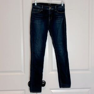 J Brand Mid Rise Skinny Jeans Oblivion Dark Wash Jeans 27